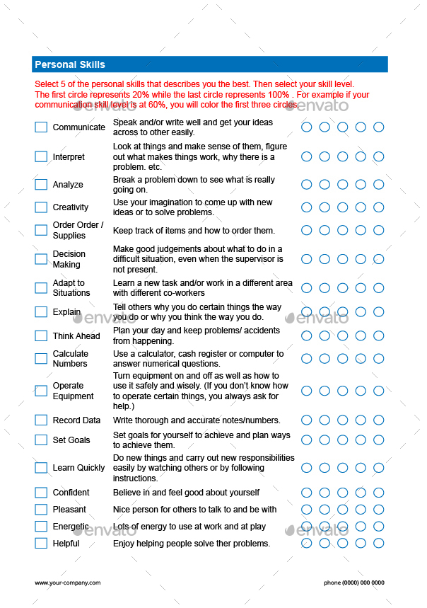Resume Information Gathering Questionnaire by Paljas | GraphicRiver